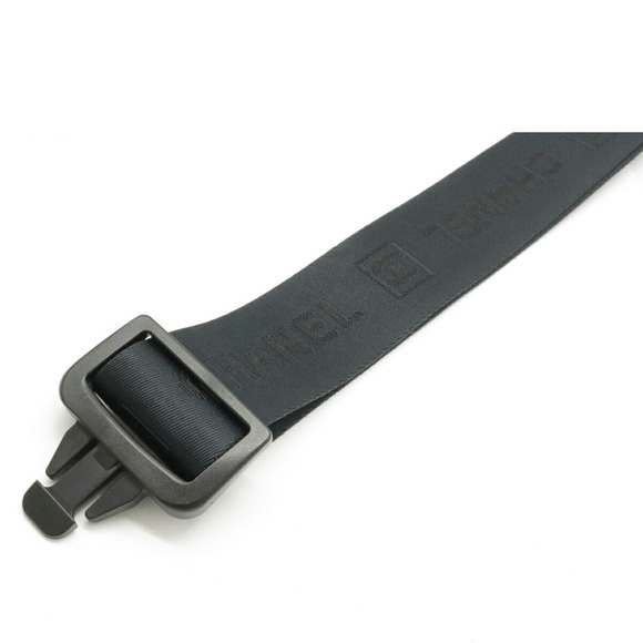 CHANEL Chanel sports line here mark shoulder bag Boston rubber nylon black wh... - Picture 4 of 6